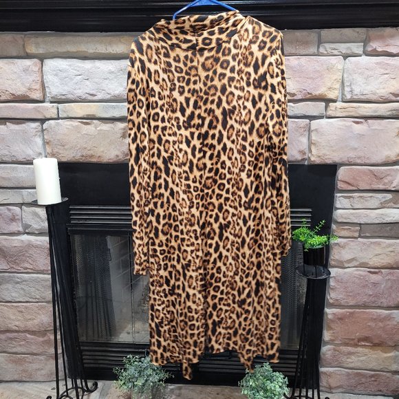 Beeuniq open long animal print cardigan Size 1XL - Picture 6 of 6